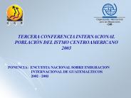 ENCUESTA NACIONAL SOBRE EMIGRACION INTERNACIONAL