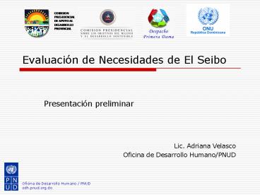 Evaluacin de Necesidades de El Seibo