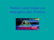 Modelo Lineal Simple con Statgraphics para Windows