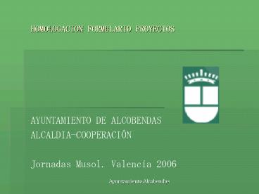 HOMOLOGACION FORMULARIO PROYECTOS