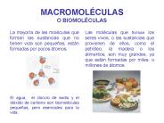 MACROMOLCULAS O BIOMOLCULAS