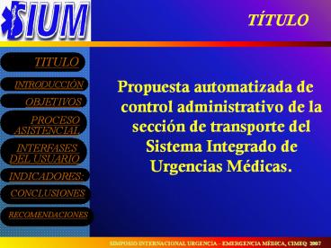 Propuesta automatizada de control administrativo de la secci