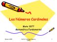 Los Nmeros Cardinales PowerPoint PPT Presentation
