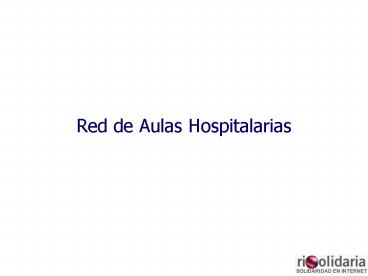 Red de Aulas Hospitalarias