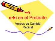 ei en el Pretrito