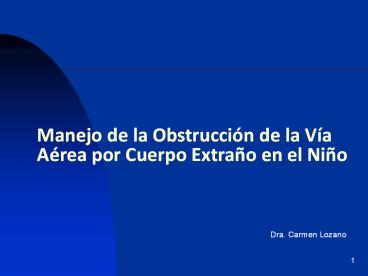 Manejo de la Obstrucci