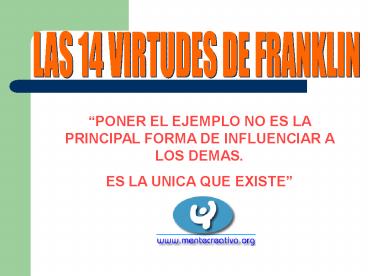Las 14 Virtudes de Francklin