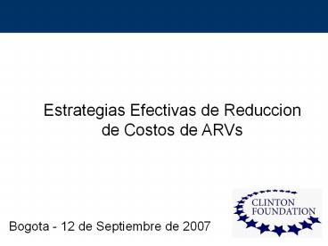 Estrategias Efectivas de Reduccion de Costos de ARVs