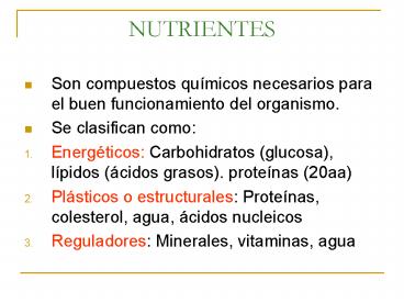 NUTRIENTES