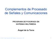 Complementos de Procesado de Seales y Comunicaciones