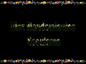 Dez Mandamentos Seculares