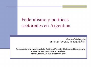 Federalismo y pol