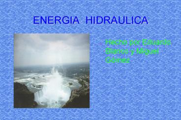ENERGIA HIDRAULICA