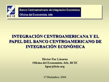 Banco Centroamericano de Integraci