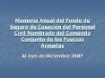 Memoria Anual del Fondo de Seguro de Cesacin del Personal Civil Nombrado del Comando Conjunto de las PowerPoint PPT Presentation
