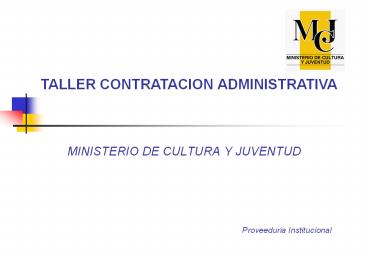 MINISTERIO DE CULTURA Y JUVENTUD