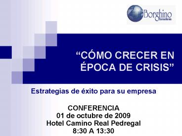 CMO CRECER EN POCA DE CRISIS