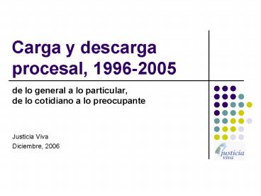 Carga y descarga procesal, 19962005