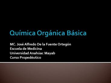 Qumica Orgnica Bsica