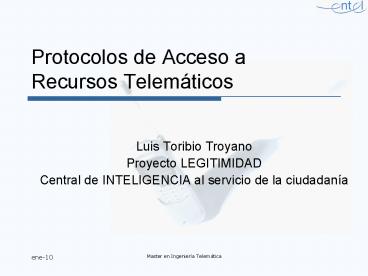Protocolos de Acceso a Recursos Telemticos