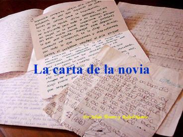 La carta de la novia