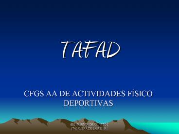 CFGS AA DE ACTIVIDADES F
