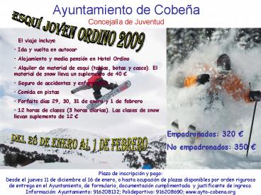 Ayuntamiento de Cobea Concejala de Juventud