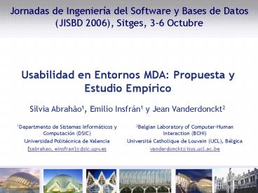 Usabilidad en Entornos MDA: Propuesta y Estudio Emprico