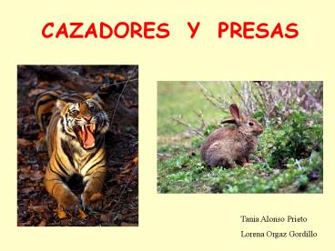 CAZADORES Y PRESAS