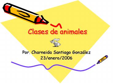 Clases de animales