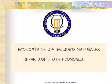 ECONOMA DE LOS RECURSOS NATURALES