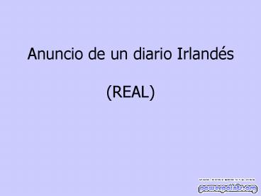 Anuncio de un diario Irland