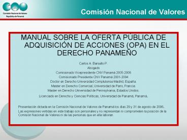 Comisin Nacional de Valores