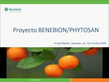 Proyecto BENEBIONPHYTOSAN