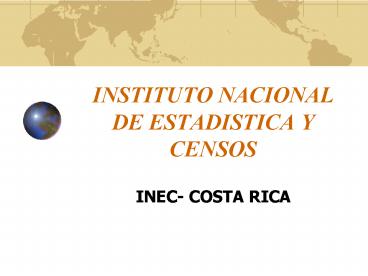 INSTITUTO NACIONAL DE ESTADISTICA Y CENSOS