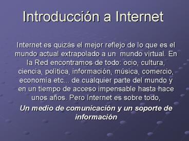 Introduccin a Internet