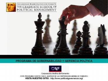 PROGRAMA DE GOBERNABILIDAD Y GERENCIA POLTICA