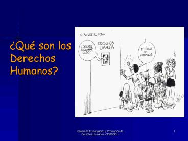 Qu son los Derechos Humanos