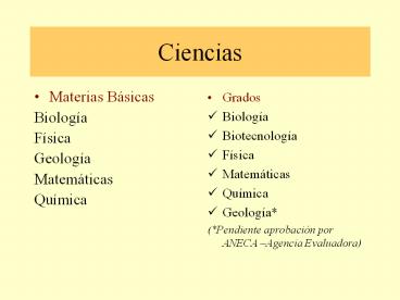 Ciencias