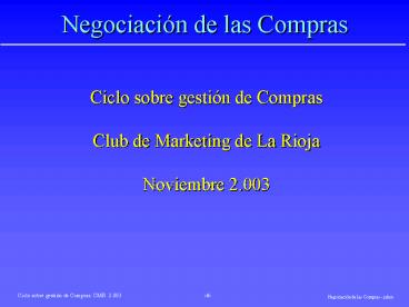 Negociacin de las Compras