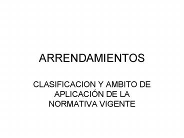 ARRENDAMIENTOS