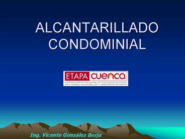 ALCANTARILLADO CONDOMINIAL
