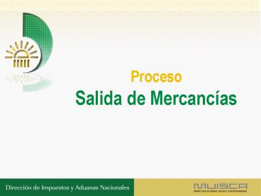 Proceso Salida de Mercancas