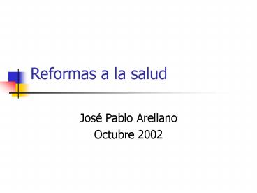 Reformas a la salud
