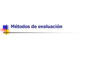 Mtodos de evaluacin