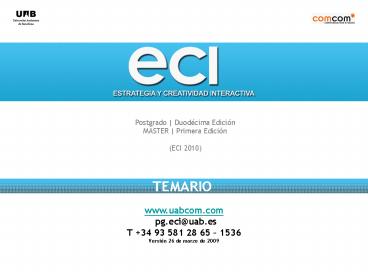 Postgrado Duodcima Edicin