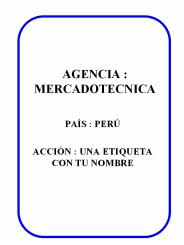 AGENCIA : MERCADOTECNICA