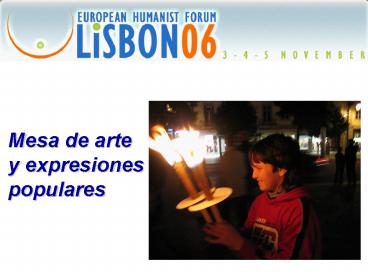 Mesa de arte y expresiones populares