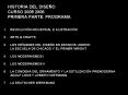 HISTORIA DEL DISEO CURSO 2005 2006 PRIMERA PARTE' PROGRAMA PowerPoint PPT Presentation