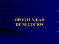 OPORTUNIDAD DE NEGOCIOS PowerPoint PPT Presentation